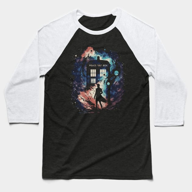 Dr Who - Wibbly wobbly timey wimey stuff. Baseball T-Shirt by DesignedbyWizards